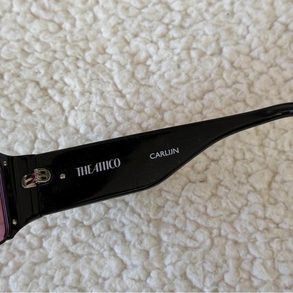 THE ATTICO CARLIJN SHIELD SUNGLASSES IN BLACK - Picture 6 of 6